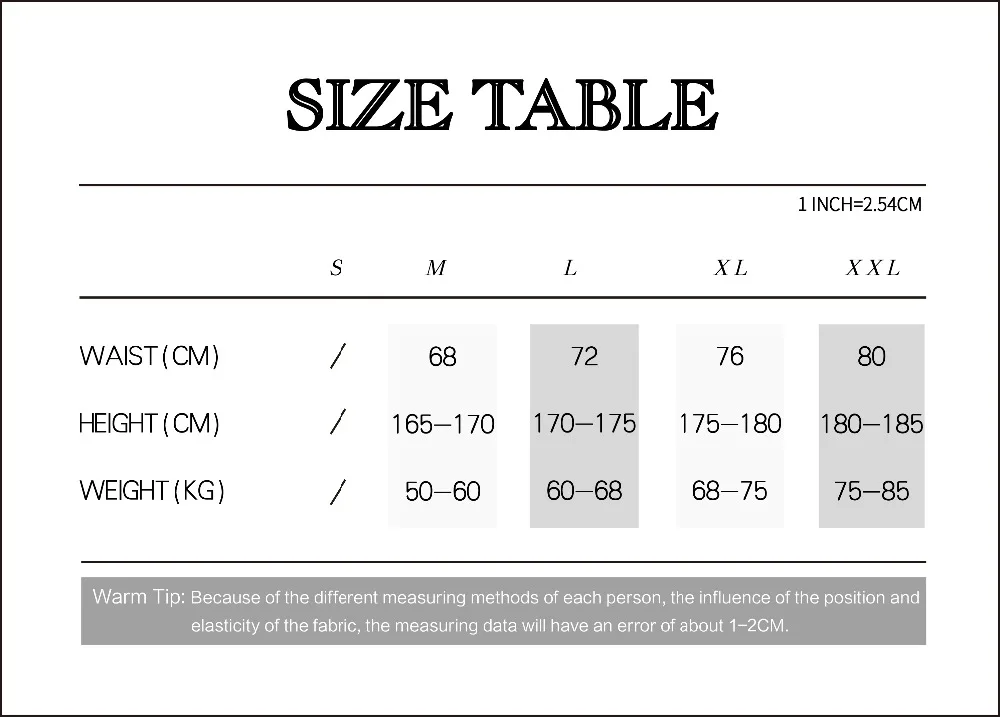 seobean内裤尺码英文