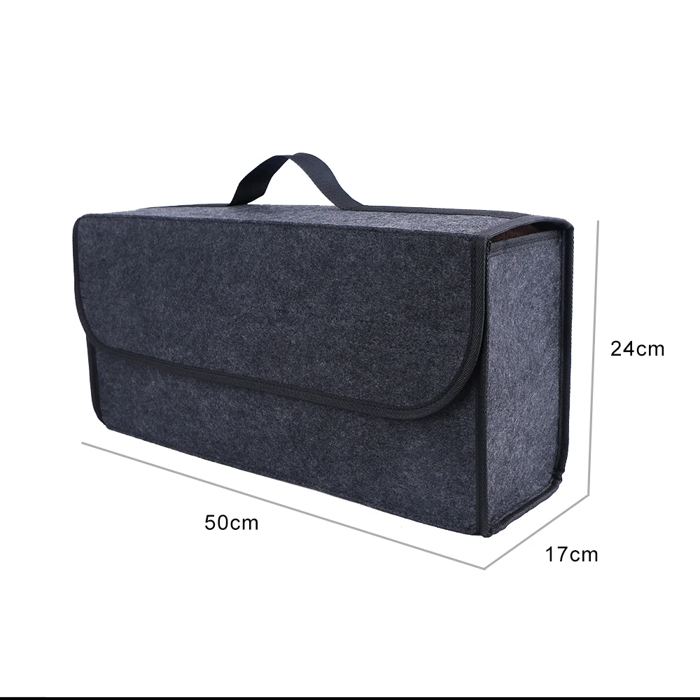 Car Trunk Storage Felt Cloth Foldable Finishing Box Organizer in the Car Multifunctional Durable Storage Box Auto Accessories