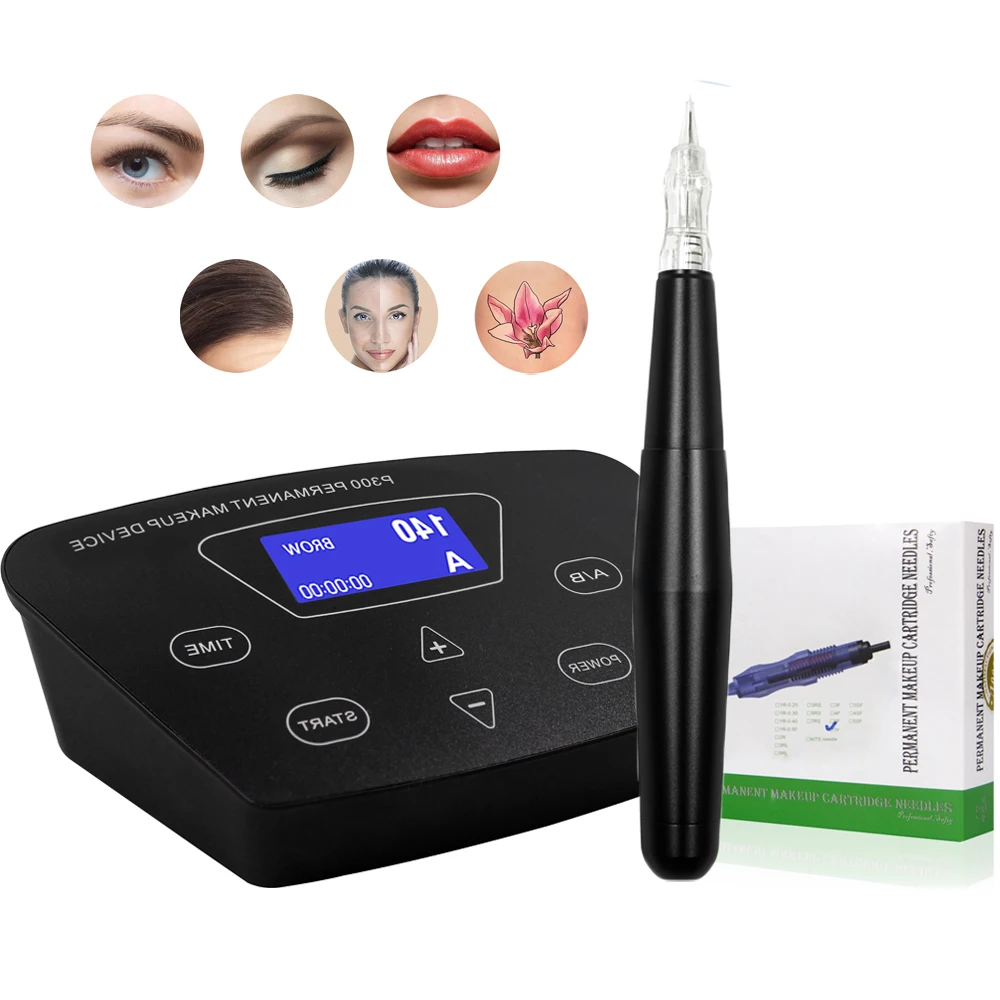 High Quality Permanent Makeup Rotary Tattoo Machine Eyebrow Tattoo Kits Professional Pen For Eyebrow Eyeliner Lip Tattoo Set