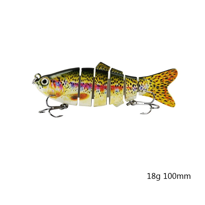 1 шт. 10 см кренкбейт Рыбная приманка вобблер мульти соединенный Swimbait рыболовные приманки лифт как рыба 2 тройные Крючки PESCA Рыбная ловля Горячая - Цвет: YL01A-F