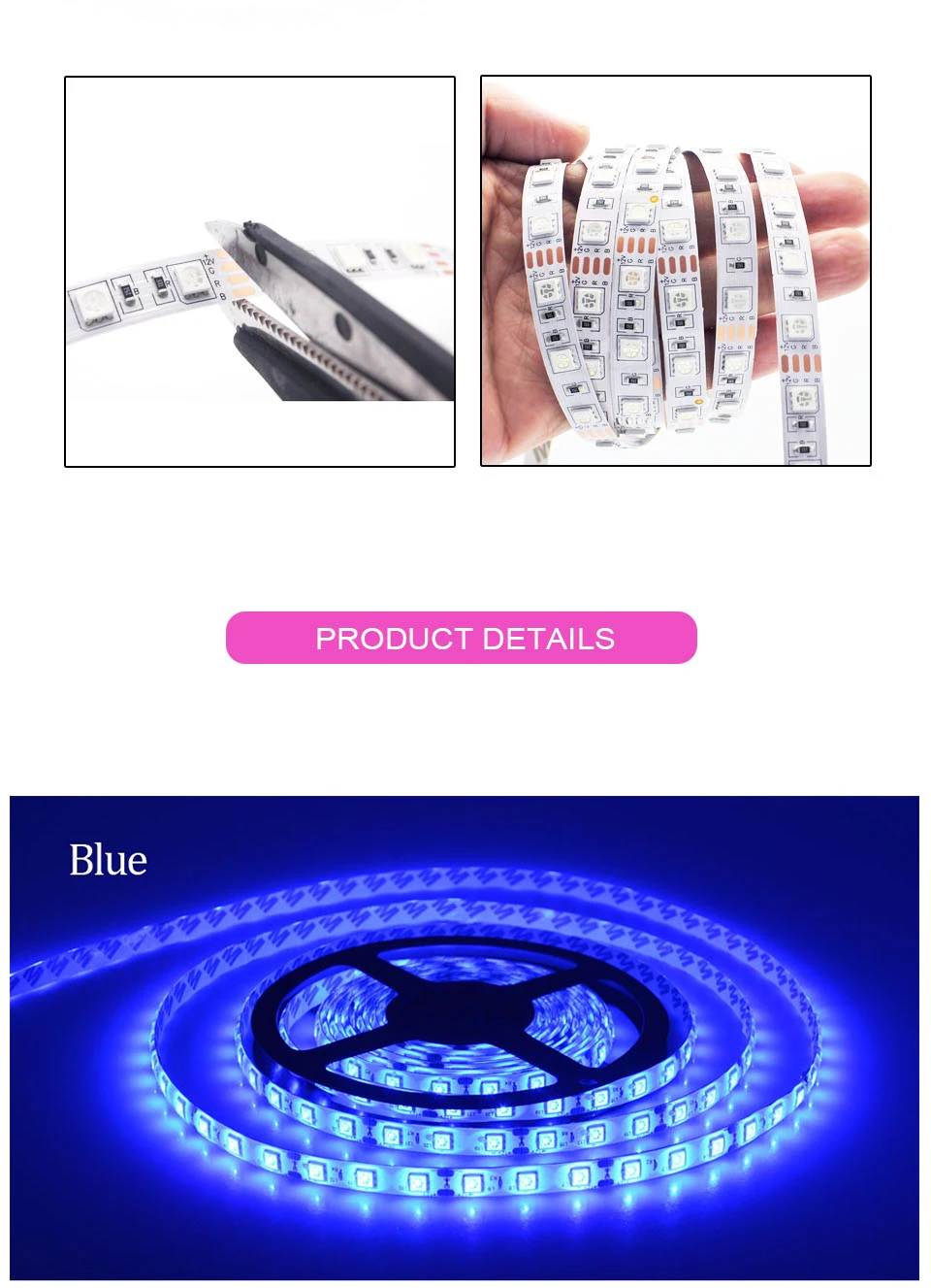 5050 RGB LED Light Strip Kitchen Under Cabinet Lights Luces LED Decoracion Dormitorio Cupboard Bedroom Refrigerator TV BackLight_04