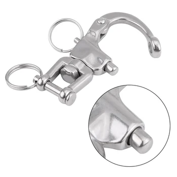 

For Sailboat Halyard 2-3/4\" Stainless Steel Jaw Swivel Snaps Shackle Assembly