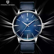 

PAGANI DESIGN Top Brand Men's Watches Mechanical Sport Blue Wristwatch Mens Fashion Business Watch Male Waterproof leather Clock