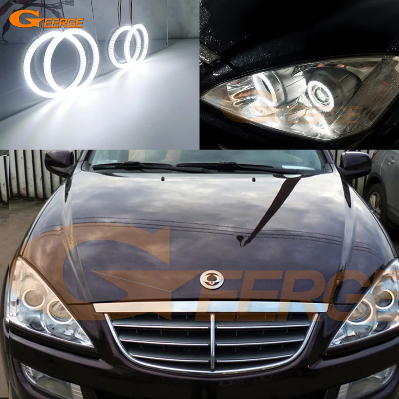 Для Ssangyong Kyron 2005-2014 ультра яркий SMD СВЕТОДИОДНЫЙ ангельские глазки набор колец