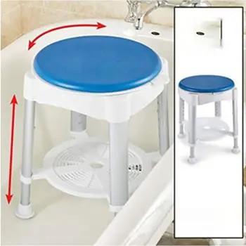 

Adjustable Height Bathroom modern Anti-Slip Safety high Stool Rotating Bathroom Stool Adjustable height Children chair