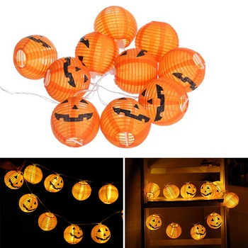 

Halloween Pumpkin Lantern String Ghost Festival Horror Atmosphere String Lights for Household Outdoor Courtyard Ornament