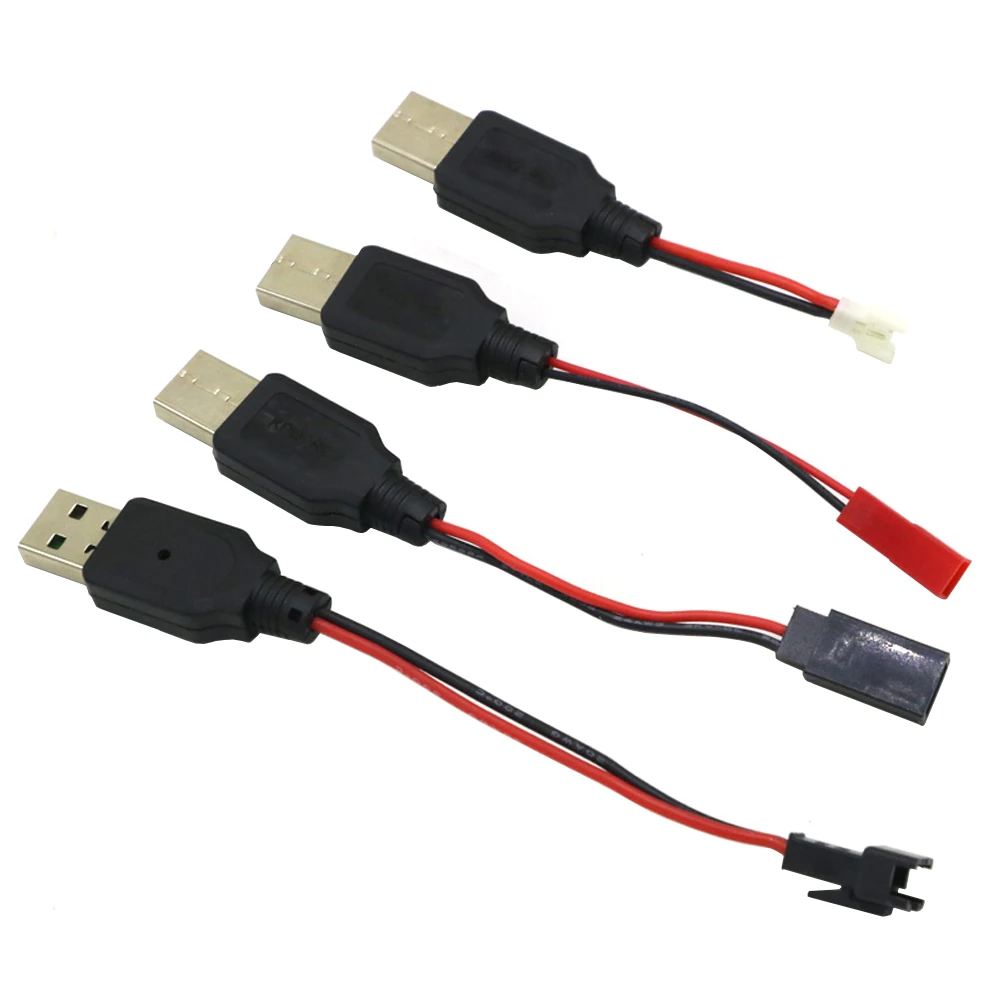 

USB Charging 3.7V Lithium Battery Charger Cable USB To JST/SM/Futaba Plug For RC Lipo Mini Drone Quadcopter Car DIY Cable Tool