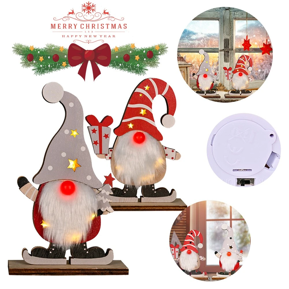 Rudolph Christmas 2022 Newest New Year 2022 Wooden Christmas Ornaments Christmas Rudolph With  Lights Pendant Merry Christmas Decor For Home Gift 2021|Figurines &  Miniatures| - Aliexpress