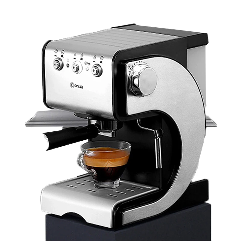 DL-KF500S Coffee Machine Home Small Italian Semi-automatic Steam-type Foaming Stainless Steel 20Bar Commercial | Бытовая техника