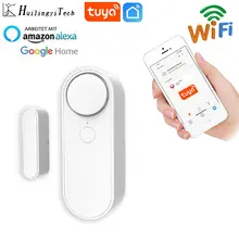 Czujnik drzwi WiFi Tuya inteligentne czujniki otwarcia drzwi Alarm domowy kompatybilny z aplikacją Alexa Google Home Tuya tanie i dobre opinie HuilingyiTech CN (pochodzenie) inny zx-d41 white
