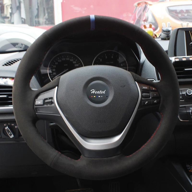 Оплетка на руль из замши для BMW F20 2012 2018 F45 2014 F30 F31 F34 2013 2017 F32 F33 F36|on the steering wheel|wheel cover