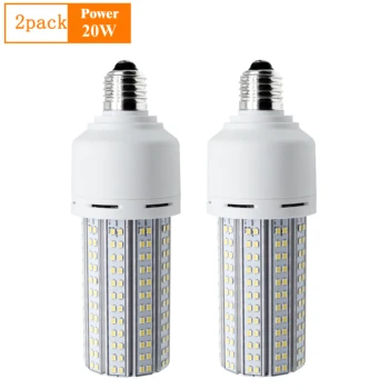 

2 Pack Super Bright NS LED Corn Light Bulb 5600 Lumen 5000K Daylight WhiteArea Light E26/E27 Medium Base Warehouse Barn