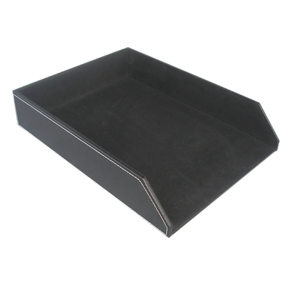

Manufacturers Direct Selling Leather A4 Paper Tray Business Office Superimposed Single Layer Information File Disk Storage Finis