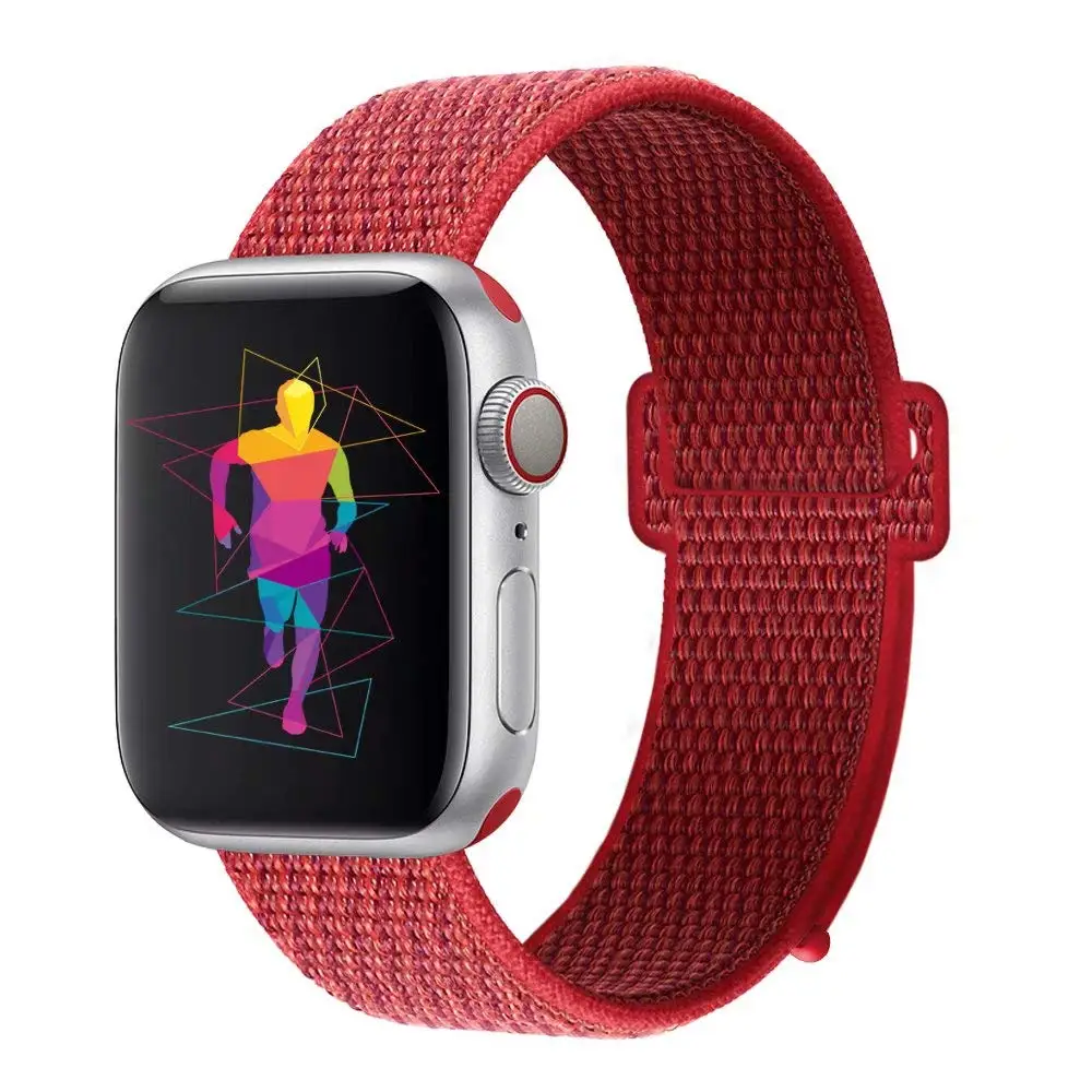 Нейлоновый ремешок для наручных часов Apple Watch 4 серии 3/2/1 38 мм 42 мм из мягкой дышащей ткани, сменный спортивный петля для наручных часов iwatch серии 4 40 мм 44 мм - Цвет ремешка: 30