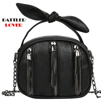 

Fashion Women Bucket Bag Durable Handbag Tassel Drawstring Small Messenger PU Leather Crossbody Bags