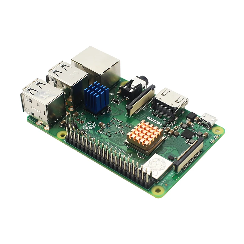 Оригинальный Raspberry Pi 3 Model B + комплект чехол 3A Мощность адаптер 64 Гб/32 ГБ SD карта