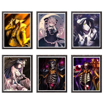 

Wall Art Prints Poster Overlord Albedo Shalltear Lord of Skeleton Ainz Fabric Artwork Collection 8 x 10 Inches,Set of 6,No Frame