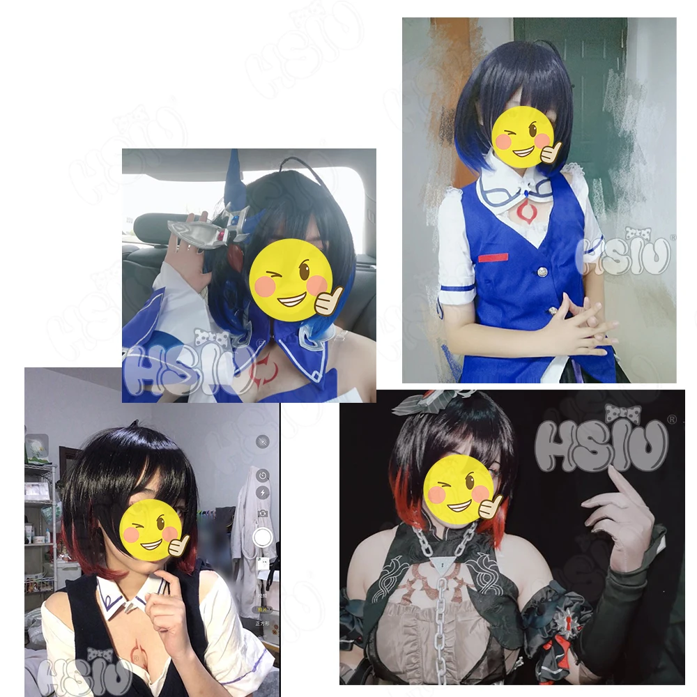 ninja costume women Honkai Impact 3 Cosplay Wig Seele Vollerei  Cosplay Wig HSIU Mixed Color Short Hair+Free Wig Cap Honkai Impact Cosplay anime outfits