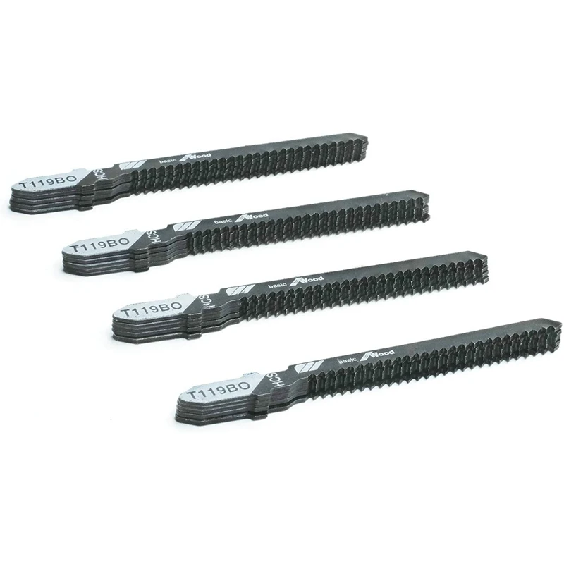 T119BO 12 TPI Assorted T-Shank Scrolling Jig Saw Blades Set for Precision Cutting Wood 20-Piece jig saw blades scroll saw blades
