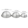 2PCS Round Aluminium Alloy Bath Bomb Molds DIY Tool Bath Bomb Salt Ball Homemade Crafting Gifts Semicircle Sphere Mold Set 6