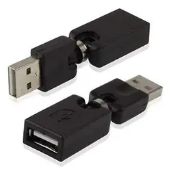 Вращающийся и Поворотный USB 2,0 Тип A штекер для типа A Женский 360 градусов угол вращения адаптер-удлинитель конвертер (2-pack, AM-