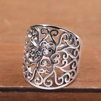 

2019 New Anel Feminino Manufacturer Direct Sales S925 Sterling Hand Ornament, Wispy Opening, Men's And Women's Universal Ring