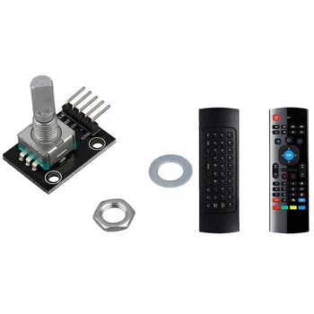 

6Pcs Ky-040 Rotary Encoder Module for Arduino & 1Pcs Mx3 Fly Air Mouse Smart Voice Remote Control 2.4G Wireless Keyboard