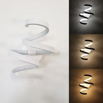 

Modern LED Spiral Wall Light Simple Creativity Modern Bedroom Gone Lamp Bedside