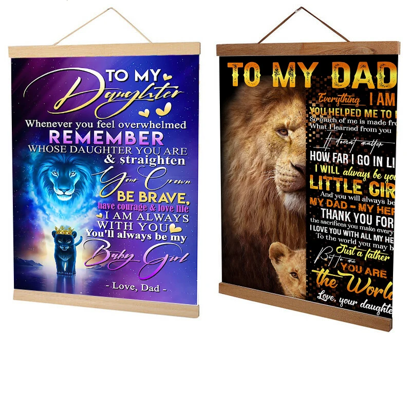 21-60cm-Magnetic-Wooden-Photo-Frame-Scroll-Print-Poster-Picture-Hanger-DIY-Photo-Poster-Painting-Wooden