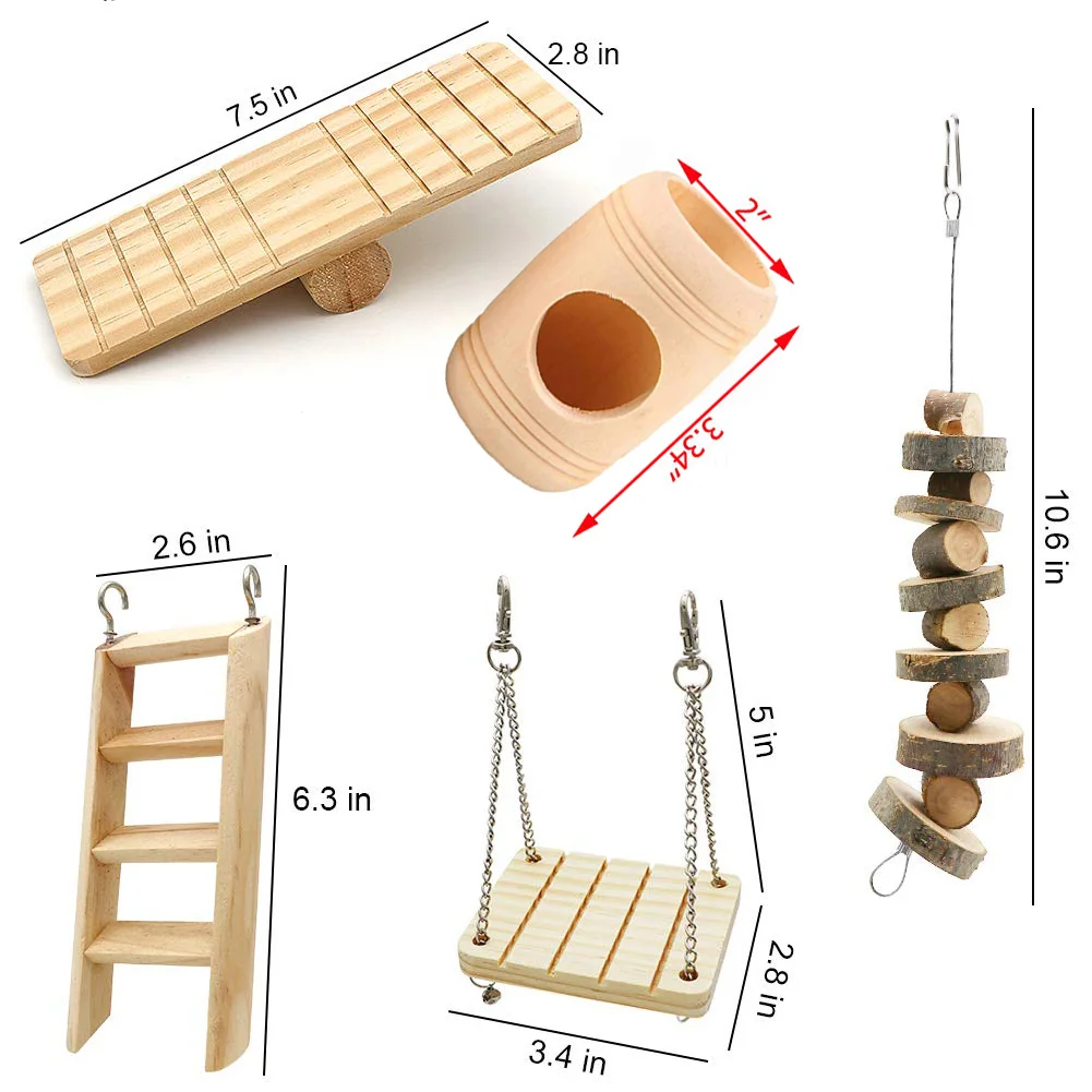 5 шт., маленькие животные s Chinchillas, игрушки из натурального дерева, скалолазание, игры, качели, игрушки для ежика, кролика, хомяка, Guinea PigsD30