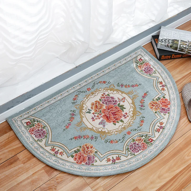 Домашний Европейский жаккардовый полукруглый напольный коврик коврики для