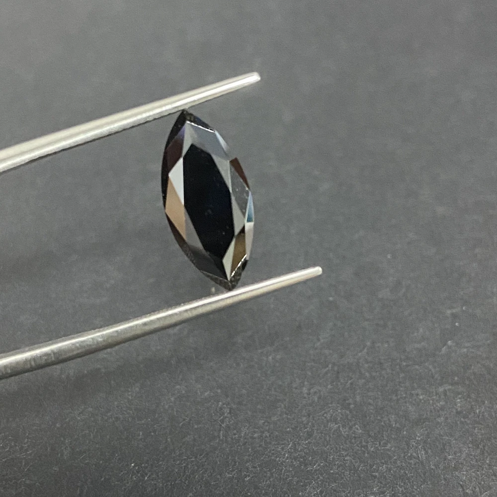 1 Carat Black Color Marquise Shape 5*10mm Synthetic Moissanite Loose Jewelry Earring Gemstone  in Low Price