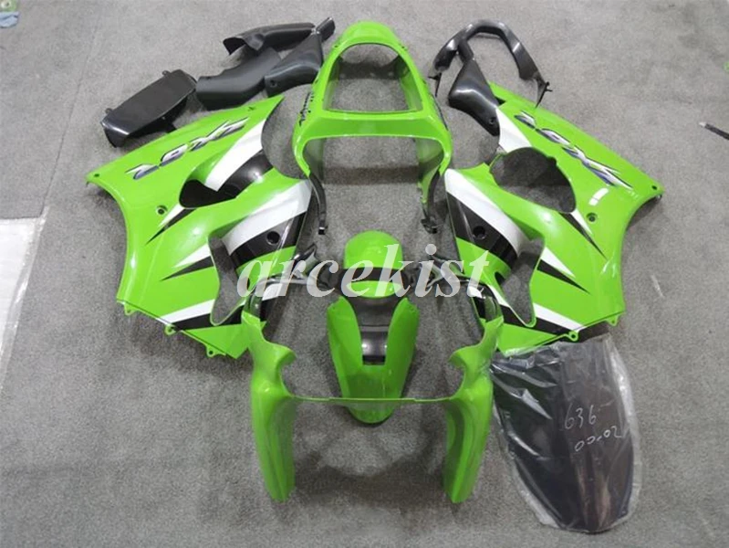 ABS мотоцикл Полный обтекатели комплект подходит для kawasaki Ninja ZX-6R 636 6R 00 02 01 2000 2001 2002 тела набор зеленый Прохладный