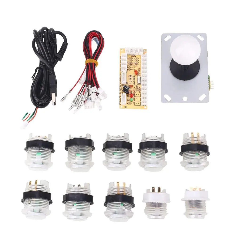 

Arcade Rocker Fighting Stick Kit Gamepad Push Button Joystick USB Encoder Board Zero Delay Arcade Game Machine Joystick DIY Kit