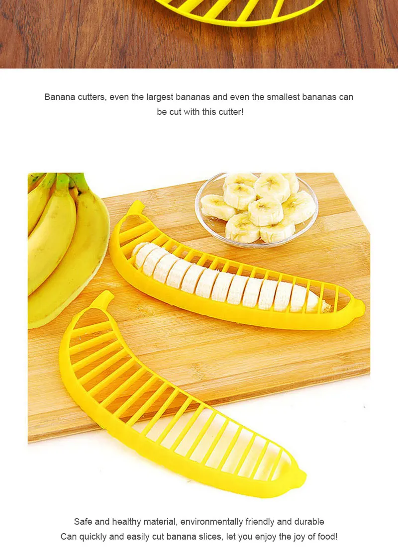 2 шт. нож для бананов, слайсер для фруктов и овощей, кухонный салатник, держатель для резки, кухонные аксессуары, инструменты для приготовления пищи N