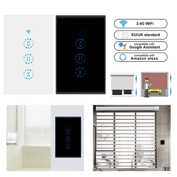 

Smart Touch Sensor Switch Electric Mechanical Blinds Curtain Wifi Switch Alexa Echo Voice Control For Roller Shutter Motor Door