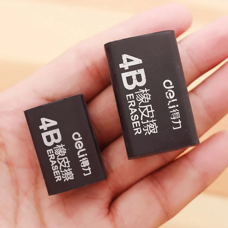 4B Pencil Rubber Erasers 30Pcs Soft Black School Art Class Draw Sketch Homework Correction Mistake Wrap Clean Office Design 7546 |