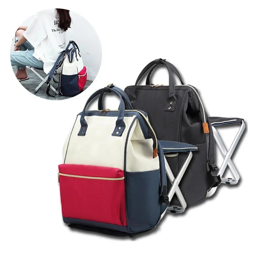 

Foldable Mummy Bag With Dining Chair Large Capacity Seated Stool Mummy Travel Bag Portable Oxford Cloth Chair Mummy Bag