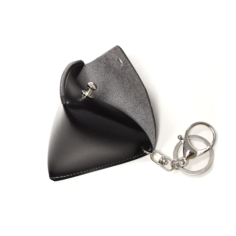 

Handmade Creative Wallet Key PU Leather Triangle Purse Coin Bag Simple Earphone Bag