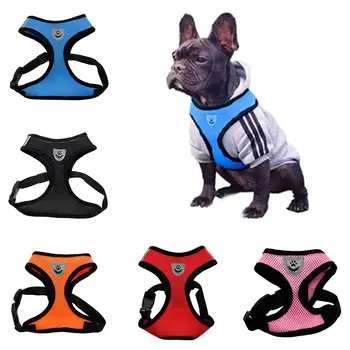 

Pet Dog Puppy Adjustable Soft Mesh Reflective Harness Vest Leash Traction Rope