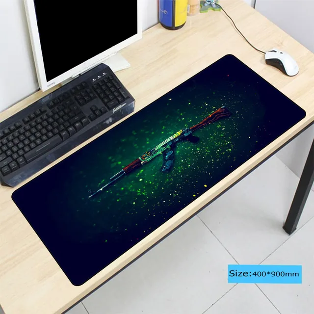 $US $5.80  Gun Large Gaming Mouse Pad Locking Edge Mousepad Speed/Control Mouse Mat For Anime CS GO League of 