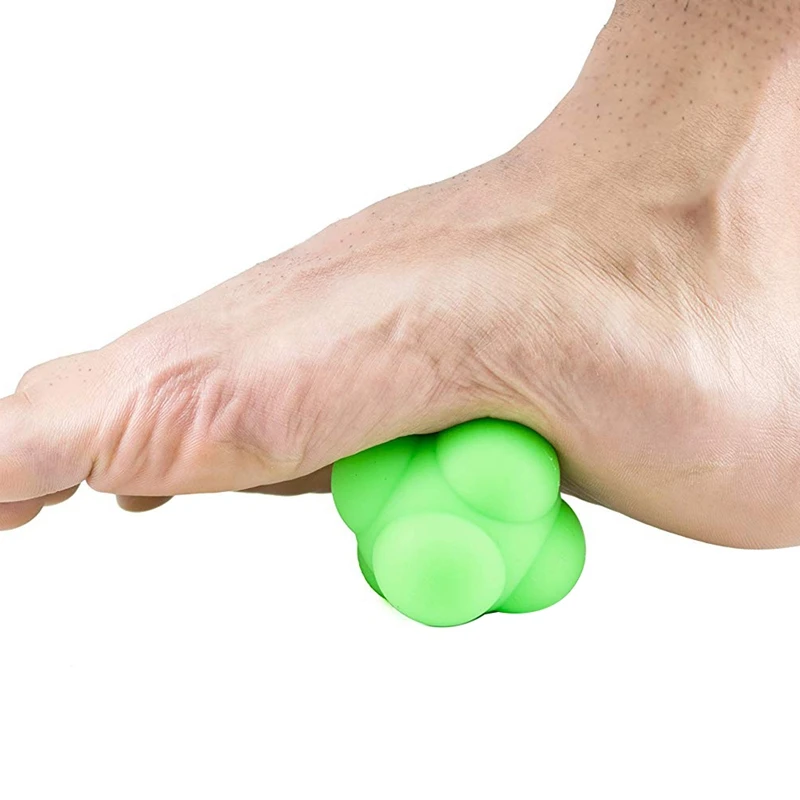 Silicone Hexagonal Reaction Ball Trigger Point Therapy Massage Reaction Ball Speed Agility Training Palm Massage Ball Change Bal