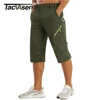 TACVASEN Below Knee Length Summer Waterproof Shorts Mens Quick Drying 3/4 Capri Pants Hiking Walking Sports Outdoor Nylon Shorts 4