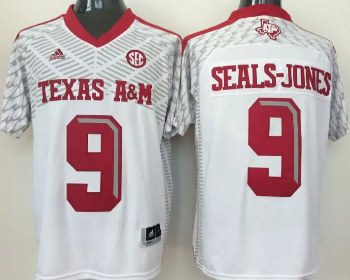Многоцветный Stitiched, Texas A& M Aggies, Jonny Manziel, VON MILLER, Ricky Seals Jones Jersey - Цвет: Многоцветный