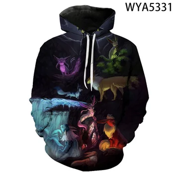 

2020 New Men Women Children Pokemon Hoodies Casual Fashion 3D Printed Pullover Hooded Sweatshirts Boy Girl Comic Cartoon Tops