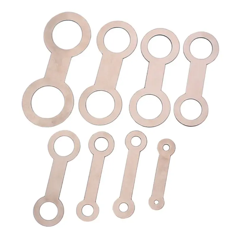

8Pcs Alto Soprano Tenor Saxophone Replace Flat Pressure Leather Pad Leveling Repair Tool
