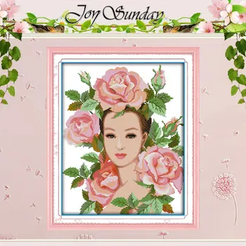 

Peony Beauty Patterns Counted Cross Stitch DIY 11CT 14CT Cross Stitch Set Wholesale Cross-stitch Kits Embroidery Needlework
