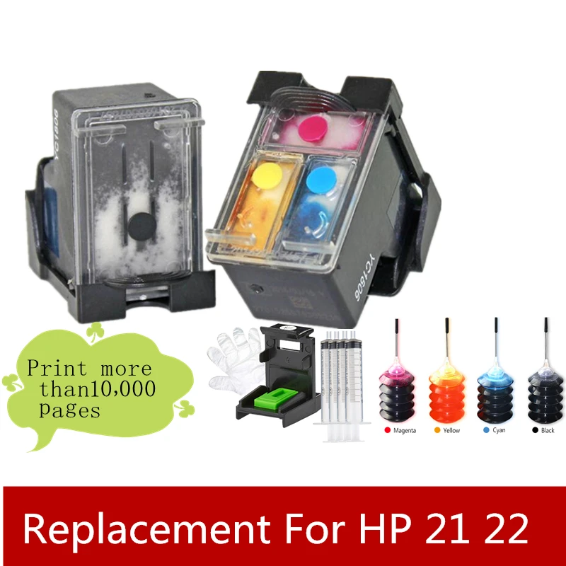 21 22XL перезаправляемый картридж для hp с чернилами hp Deskjet 3915 3920 D1530 D1320 D1311 F2100 F2280 F4100 F2180 F2280 F4180 F2200 F380 380