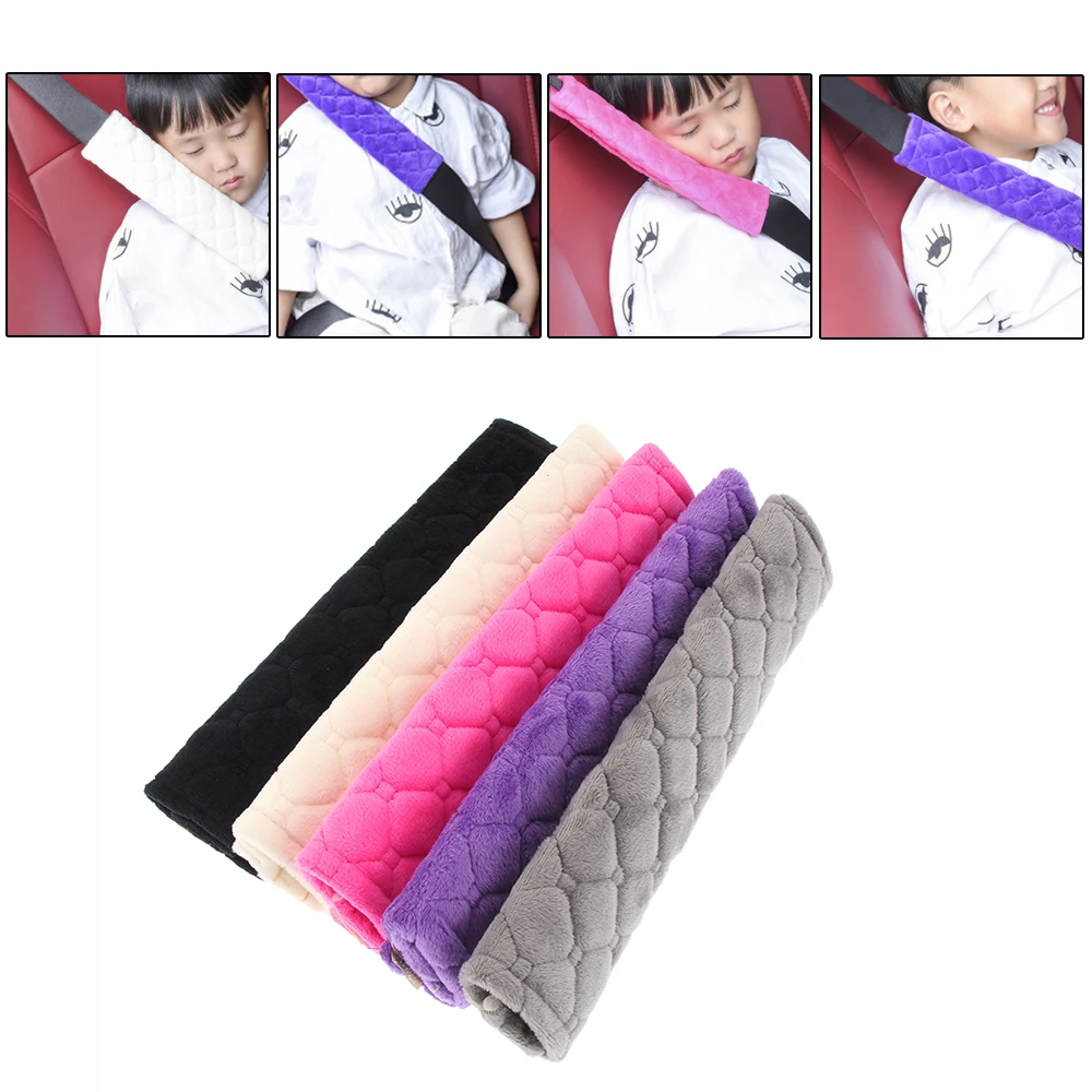 2 PCs Comfortable Seat Belt Covers Soft Plush Car Shoulder Pad for Adults Kids Car Interior Accessories