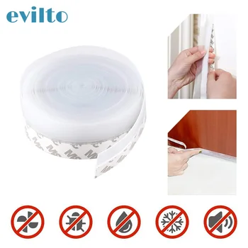 

1M/5M Self Adhesive Door Seal Strip Silicone Window Draught Dust Insect Seal Strip Soundproofing Weather Stripping for Doors